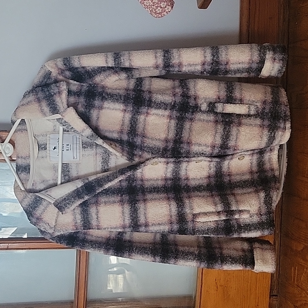 Abercrombie kids fleece/ sherpa jacket